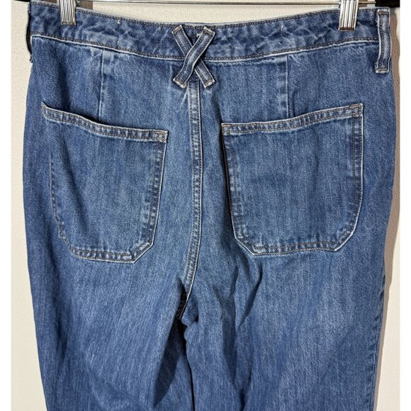 Universal Thread Womens High Rise Wide Leg Jeans 8 Short Medium Wash Pockets - Picture 8 of 13